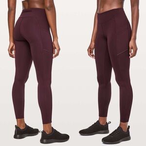 Lululemon Speed Up Tight Sz 6 *Full-On Luxtreme Brushed 28" In Dark Adobe